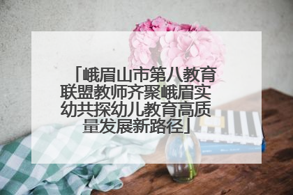峨眉山市第八教育联盟教师齐聚峨眉实幼共探幼儿教育高质量发展新路径