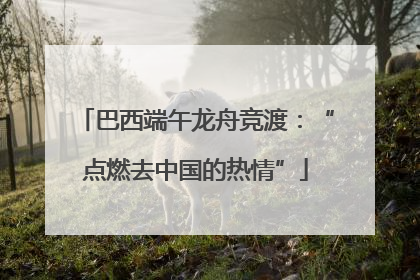 巴西端午龙舟竞渡：“点燃去中国的热情”