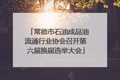 常德市石油成品油流通行业协会召开第六届换届选举大会
