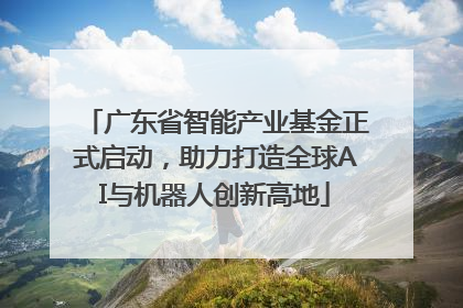 广东省智能产业基金正式启动，助力打造全球AI与机器人创新高地