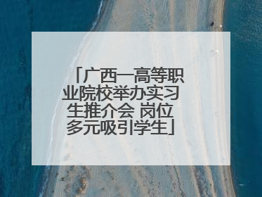 广西一高等职业院校举办实习生推介会 岗位多元吸引学生
