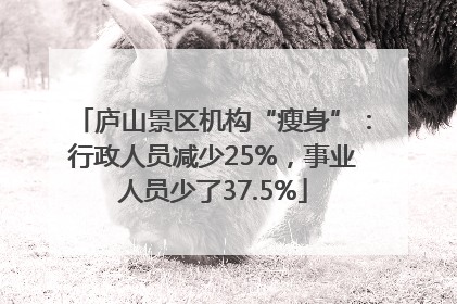 庐山景区机构“瘦身”：行政人员减少25%，事业人员少了37.5%