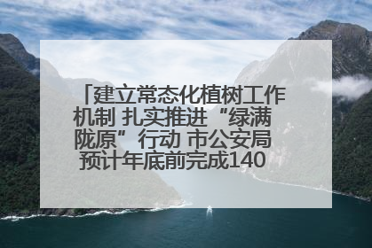 建立常态化植树工作机制 扎实推进“绿满陇原”行动 市公安局预计年底前完成1402亩绿化任务