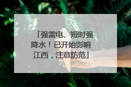 强雷电、短时强降水！已开始影响江西，注意防范