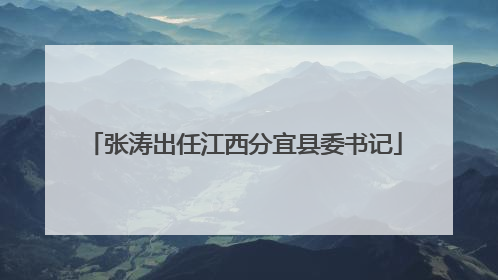 张涛出任江西分宜县委书记