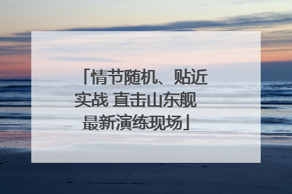情节随机、贴近实战 直击山东舰最新演练现场