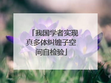 我国学者实现真多体纠缠子空间自检验