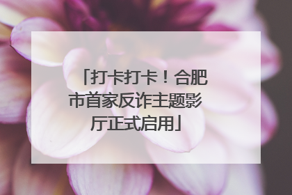 打卡打卡！合肥市首家反诈主题影厅正式启用