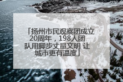 扬州市民观察团成立20周年，198人团队用脚步丈量文明 让城市更有温度