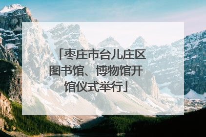枣庄市台儿庄区图书馆、博物馆开馆仪式举行