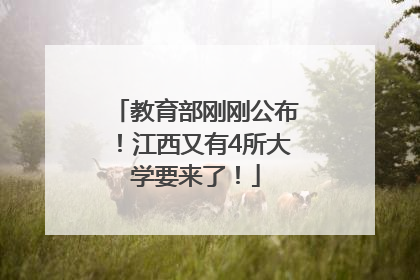 教育部刚刚公布！江西又有4所大学要来了！