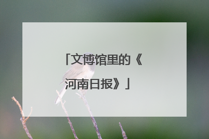 文博馆里的《河南日报》