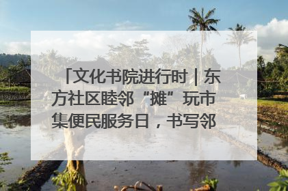 文化书院进行时｜东方社区睦邻“摊”玩市集便民服务日，书写邻里共生新篇章