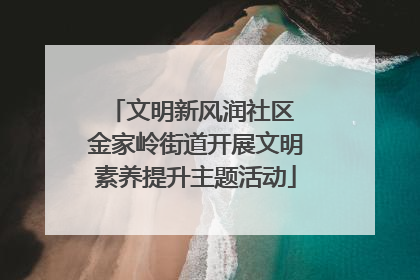 文明新风润社区 金家岭街道开展文明素养提升主题活动