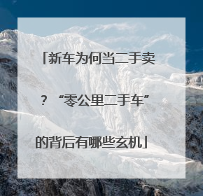新车为何当二手卖？“零公里二手车”的背后有哪些玄机