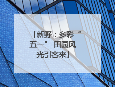 新野：多彩“五一” 田园风光引客来