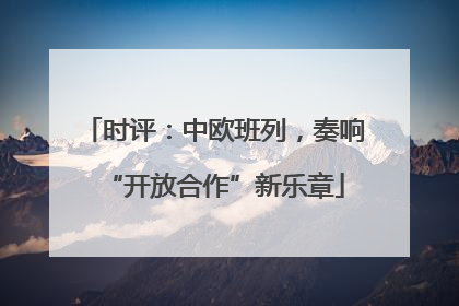 时评：中欧班列，奏响“开放合作”新乐章