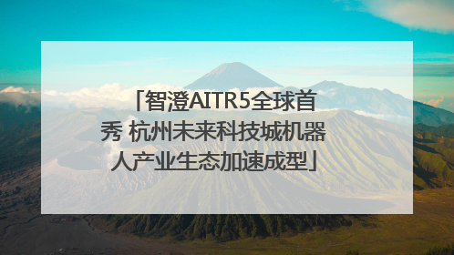 智澄AITR5全球首秀 杭州未来科技城机器人产业生态加速成型