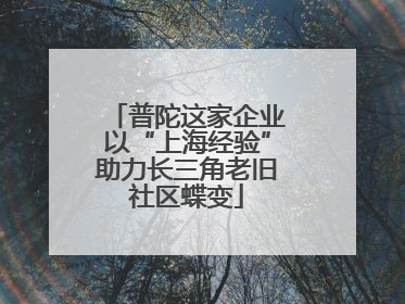 普陀这家企业以“上海经验”助力长三角老旧社区蝶变