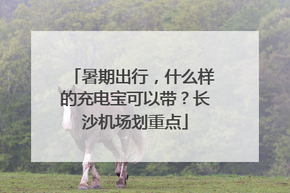 暑期出行，什么样的充电宝可以带？长沙机场划重点