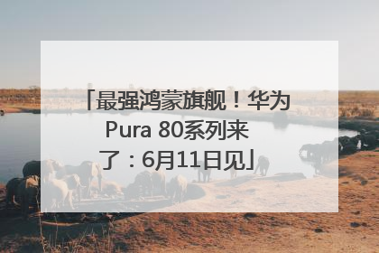 最强鸿蒙旗舰！华为Pura 80系列来了：6月11日见