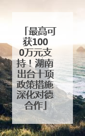 最高可获1000万元支持！湖南出台十项政策措施深化对德合作
