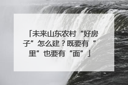未来山东农村“好房子”怎么建？既要有“里”也要有“面”