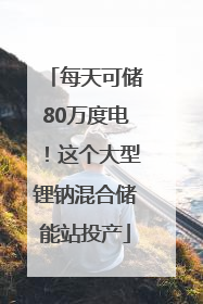 每天可储80万度电！这个大型锂钠混合储能站投产
