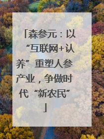 森参元：以“互联网+认养”重塑人参产业，争做时代“新农民”