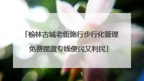 榆林古城老街施行步行化管理 免费摆渡专线便民又利民