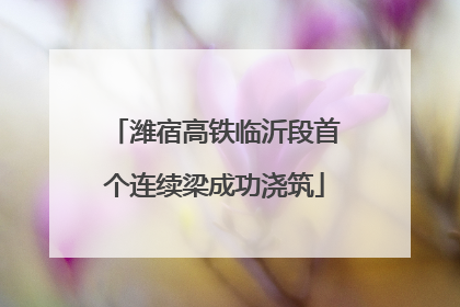 潍宿高铁临沂段首个连续梁成功浇筑