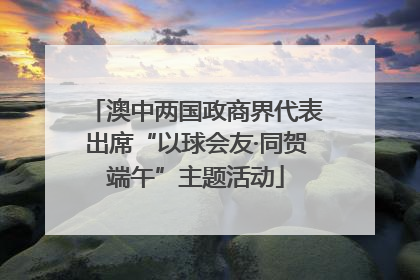 澳中两国政商界代表出席“以球会友·同贺端午”主题活动