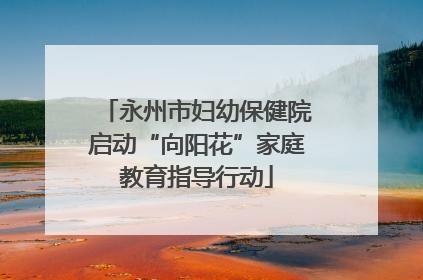 永州市妇幼保健院启动“向阳花”家庭教育指导行动
