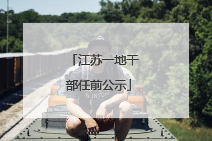 江苏一地干部任前公示