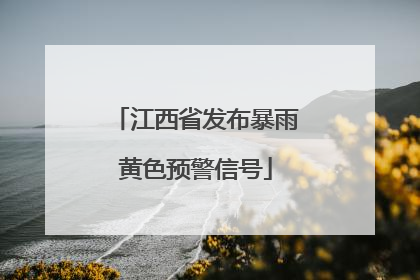 江西省发布暴雨黄色预警信号