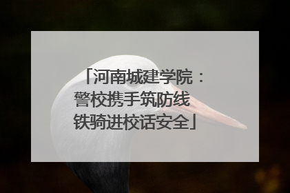 河南城建学院：警校携手筑防线 铁骑进校话安全