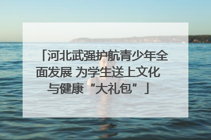 河北武强护航青少年全面发展 为学生送上文化与健康“大礼包”