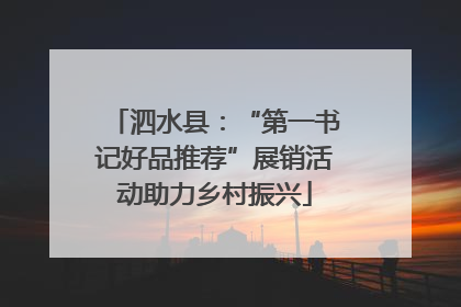泗水县：“第一书记好品推荐”展销活动助力乡村振兴