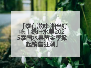 泰有滋味·湘当好吃丨绿叶水果2025泰国水果黄金季掀起销售狂潮