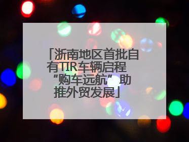浙南地区首批自有TIR车辆启程 “购车远航”助推外贸发展