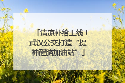 清凉补给上线！武汉公交打造“提神醒脑加油站”