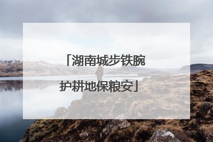 湖南城步铁腕护耕地保粮安
