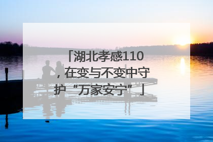 湖北孝感110，在变与不变中守护“万家安宁”