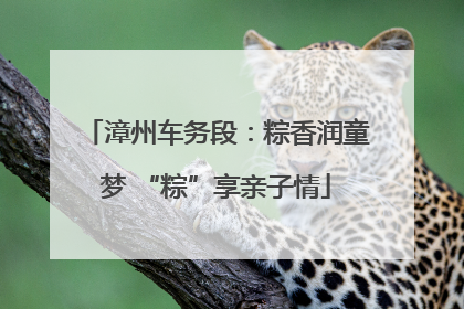 漳州车务段：粽香润童梦 “粽”享亲子情