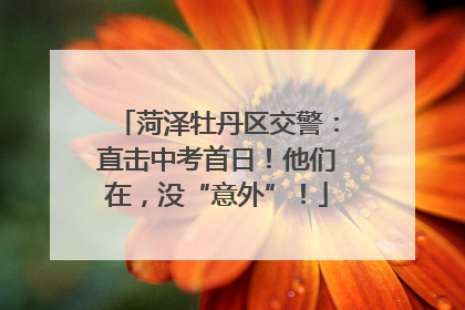 菏泽牡丹区交警：直击中考首日！他们在，没“意外”！