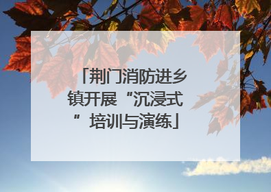 荆门消防进乡镇开展“沉浸式”培训与演练