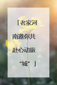 老家河南邀你共赴心动旅“城”