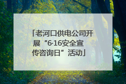 老河口供电公司开展“6·16安全宣传咨询日”活动
