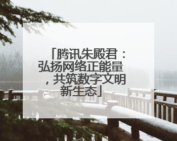 腾讯朱殿君：弘扬网络正能量，共筑数字文明新生态