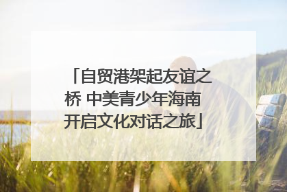 自贸港架起友谊之桥 中美青少年海南开启文化对话之旅